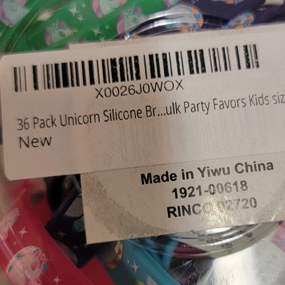 PARTY SUPPLY UNICORN BRACELETS 36pack NWT* - Picture 2 of 3